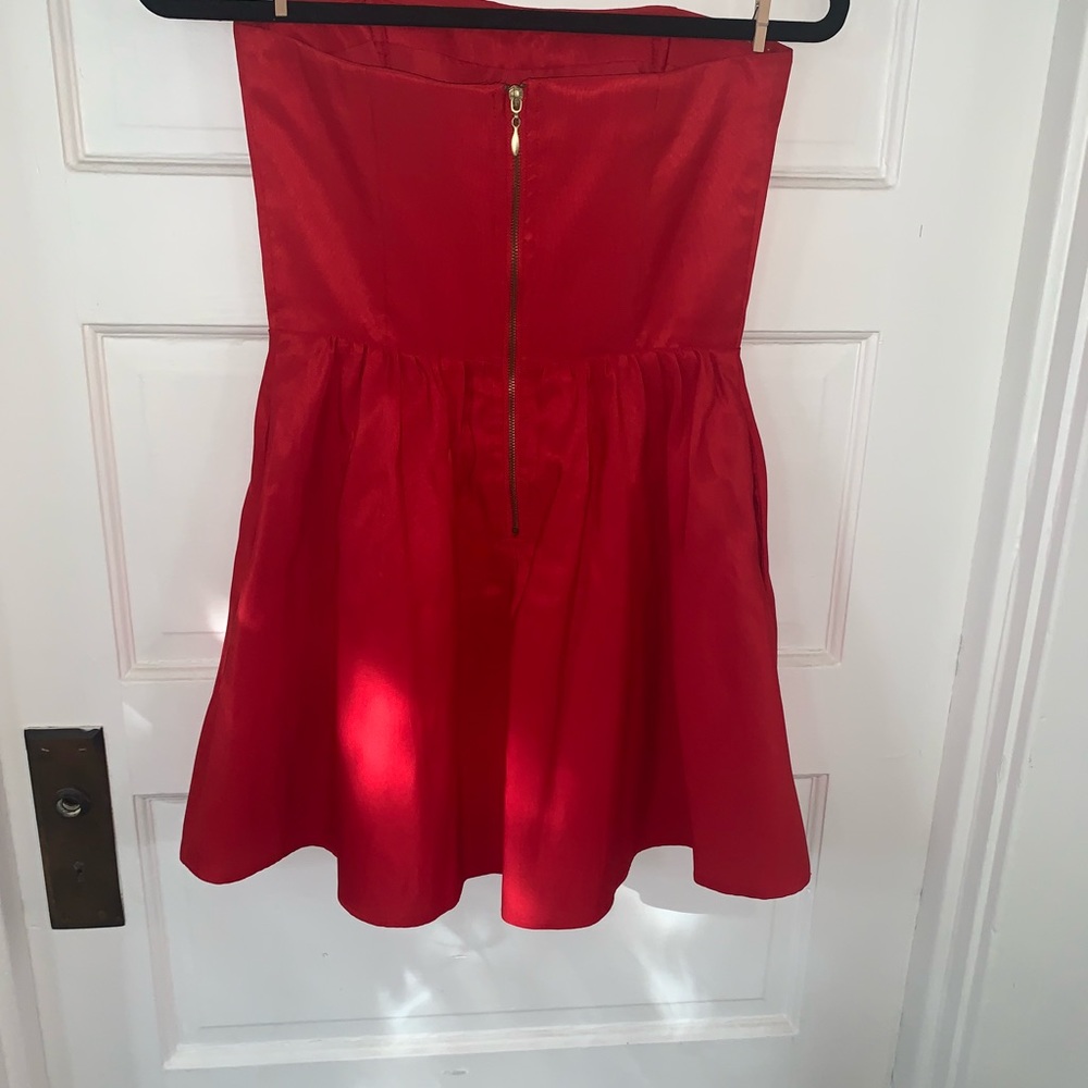 Little red Strapless dress - Picture 2 of 3